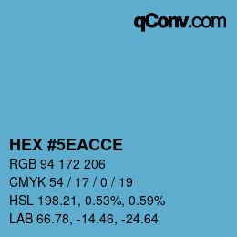 Color code: HEX #5EACCE | qconv.com