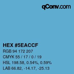 Farbcode: HEX #5EACCF | qconv.com