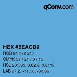 Color code: HEX #5EACD9 | qconv.com