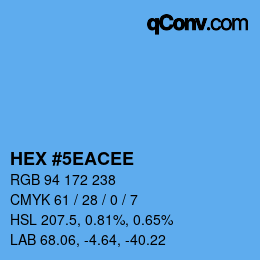 Color code: HEX #5EACEE | qconv.com