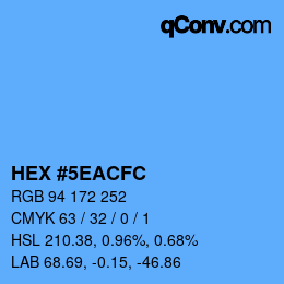 Color code: HEX #5EACFC | qconv.com