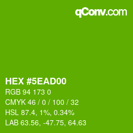 Color code: HEX #5EAD00 | qconv.com