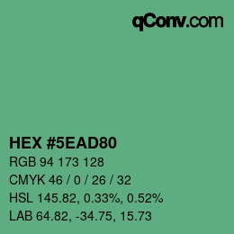 Color code: HEX #5EAD80 | qconv.com