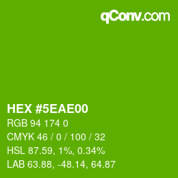 Color code: HEX #5EAE00 | qconv.com
