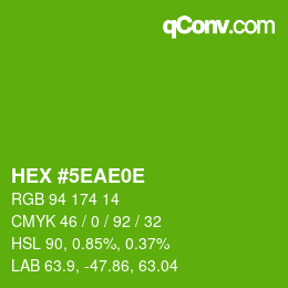 Código de color: HEX #5EAE0E | qconv.com