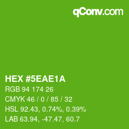 Color code: HEX #5EAE1A | qconv.com