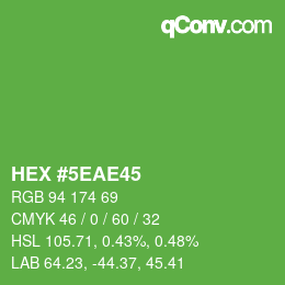 Código de color: HEX #5EAE45 | qconv.com