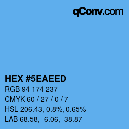 Color code: HEX #5EAEED | qconv.com