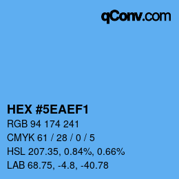 Color code: HEX #5EAEF1 | qconv.com