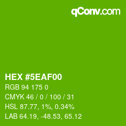 Color code: HEX #5EAF00 | qconv.com