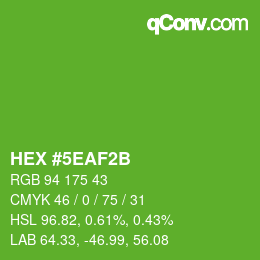 Código de color: HEX #5EAF2B | qconv.com