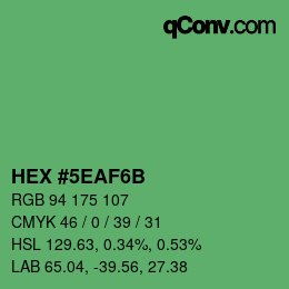 Code couleur: HEX #5EAF6B | qconv.com