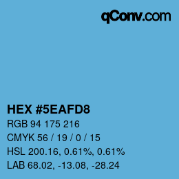 Color code: HEX #5EAFD8 | qconv.com