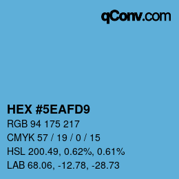Código de color: HEX #5EAFD9 | qconv.com