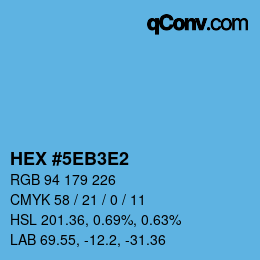 Color code: HEX #5EB3E2 | qconv.com