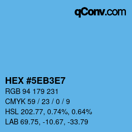 Color code: HEX #5EB3E7 | qconv.com