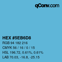 Color code: HEX #5EB6D8 | qconv.com