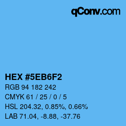 Color code: HEX #5EB6F2 | qconv.com