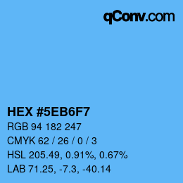 Color code: HEX #5EB6F7 | qconv.com