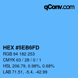 Color code: HEX #5EB6FD | qconv.com