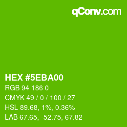 Color code: HEX #5EBA00 | qconv.com