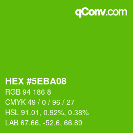 Color code: HEX #5EBA08 | qconv.com