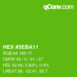 Color code: HEX #5EBA11 | qconv.com