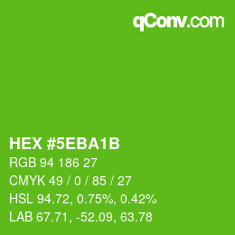 Código de color: HEX #5EBA1B | qconv.com