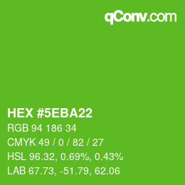 Color code: HEX #5EBA22 | qconv.com