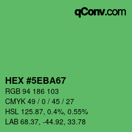 Color code: HEX #5EBA67 | qconv.com