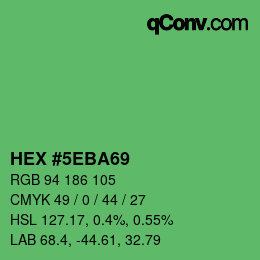 Color code: HEX #5EBA69 | qconv.com