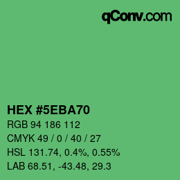 Color code: HEX #5EBA70 | qconv.com