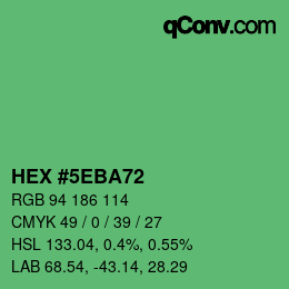 Color code: HEX #5EBA72 | qconv.com