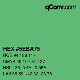 Color code: HEX #5EBA75 | qconv.com