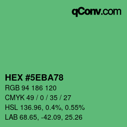 Color code: HEX #5EBA78 | qconv.com