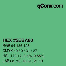 Color code: HEX #5EBA80 | qconv.com