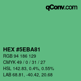 Color code: HEX #5EBA81 | qconv.com