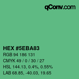 Color code: HEX #5EBA83 | qconv.com