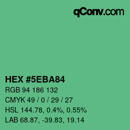Color code: HEX #5EBA84 | qconv.com