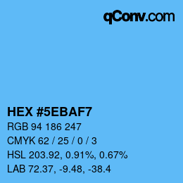 Color code: HEX #5EBAF7 | qconv.com