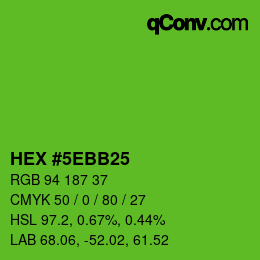 Color code: HEX #5EBB25 | qconv.com