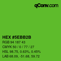 Color code: HEX #5EBB2B | qconv.com