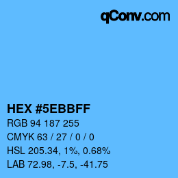 Color code: HEX #5EBBFF | qconv.com