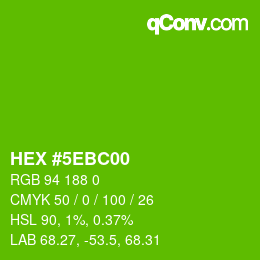 Color code: HEX #5EBC00 | qconv.com