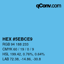 Color code: HEX #5EBCE9 | qconv.com