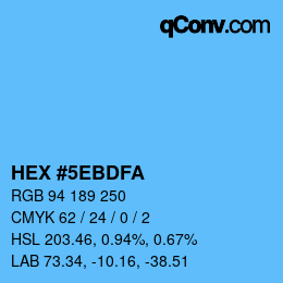 Color code: HEX #5EBDFA | qconv.com