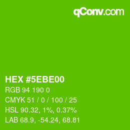 Color code: HEX #5EBE00 | qconv.com