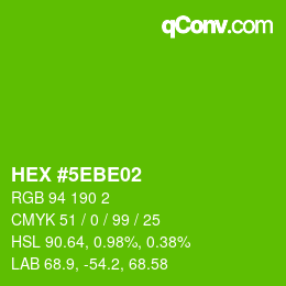 Color code: HEX #5EBE02 | qconv.com