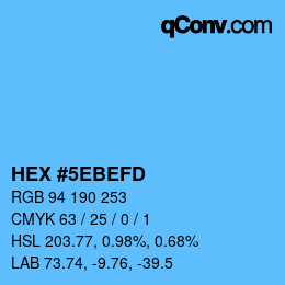 Color code: HEX #5EBEFD | qconv.com