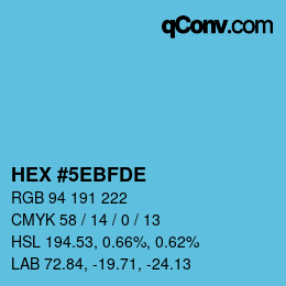 Color code: HEX #5EBFDE | qconv.com